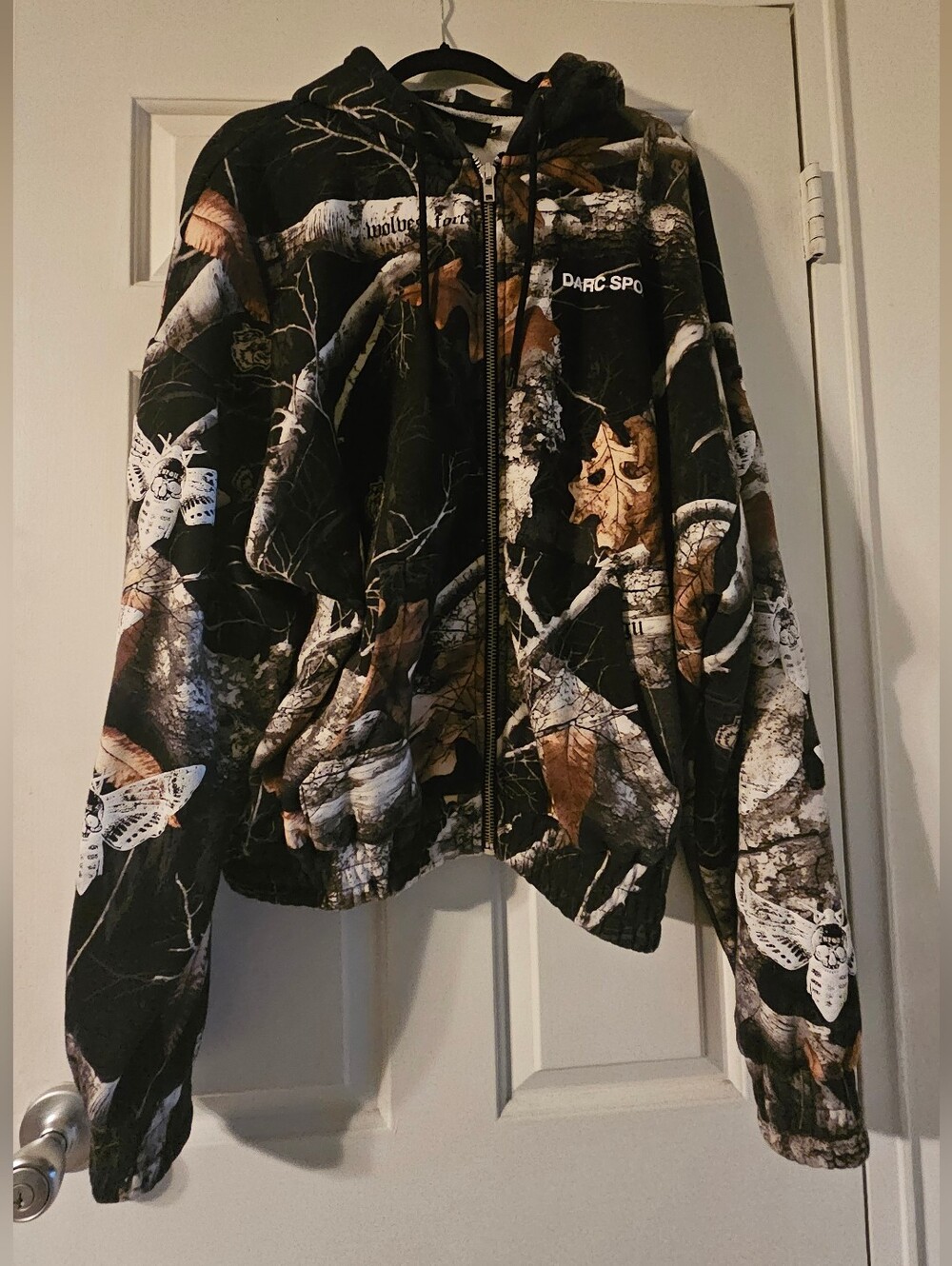 Darc Sport Black and Brown Tree Camo Zip-Up Hoodie